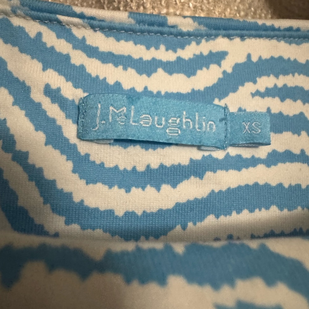 J. McLaughlin Light Blue Textured Mini Dress - Picture 3 of 4